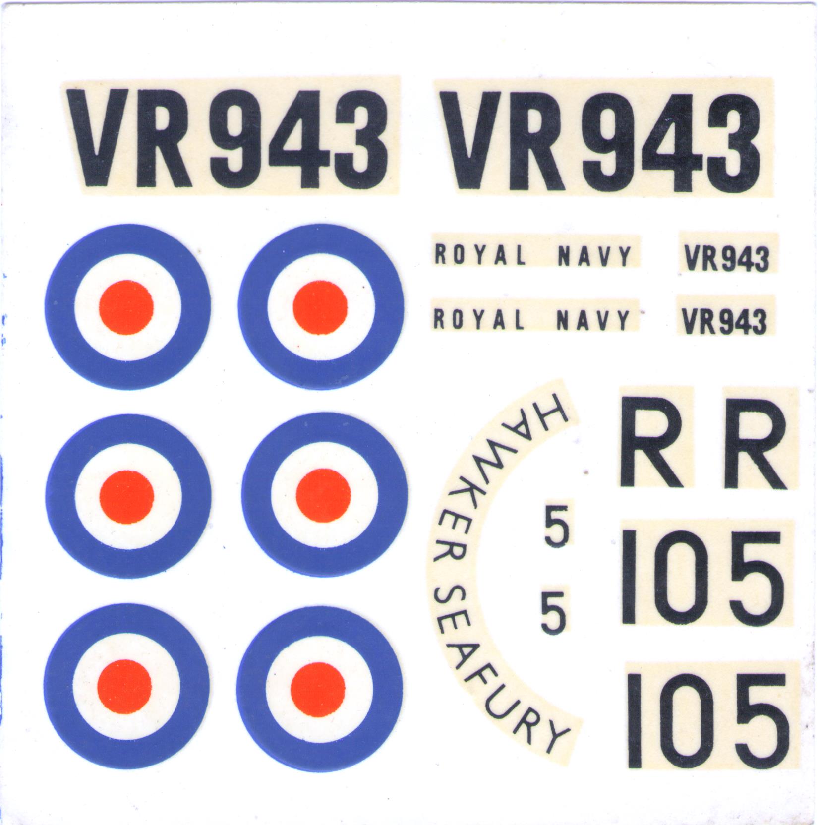 Декаль Air Lines 4903 Hawker Sea Fury VR943